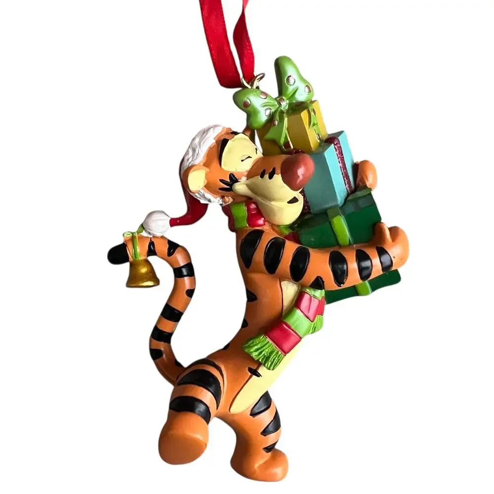 Disney Store 2015 Winnie the Pooh Tigger Santa Gifts Holiday Ornament